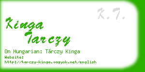 kinga tarczy business card
